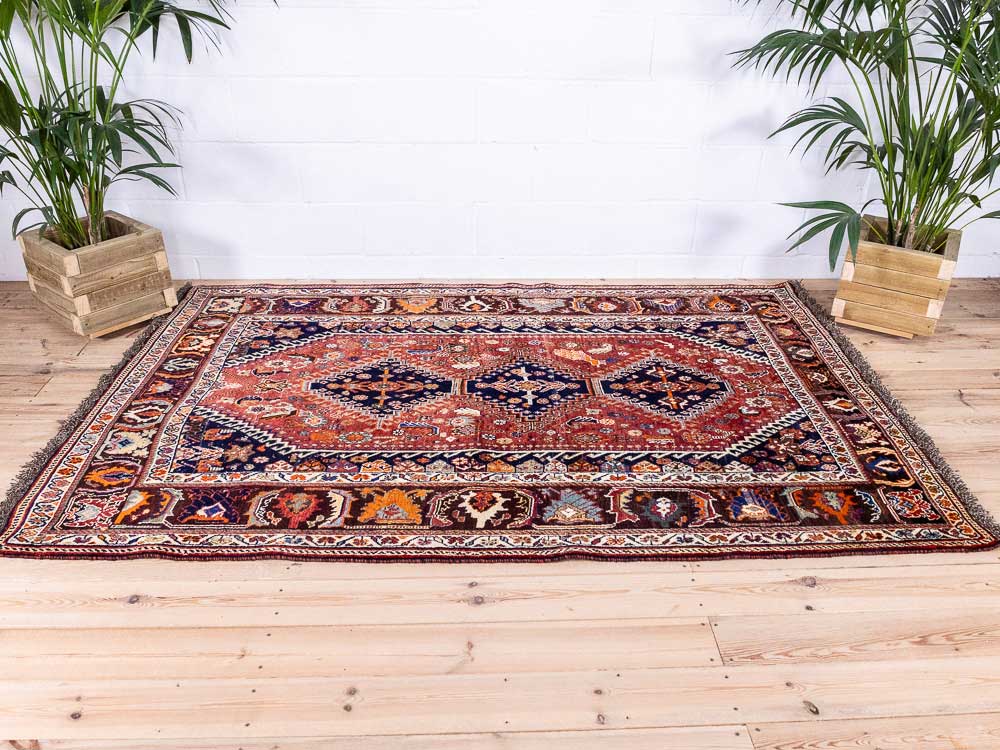 4856 Oriental Kashkuli Qashqai Carpet 155x241cm (5.1 x 7.11ft)