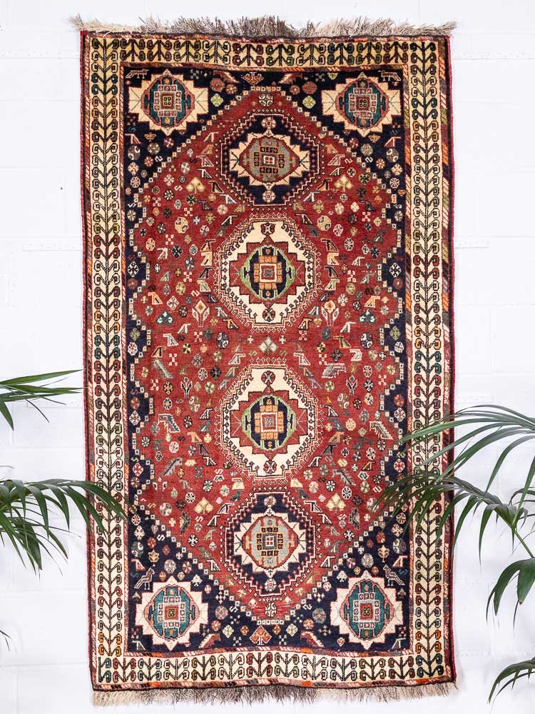 4892 Hasan Abad Qashqai Carpet 120x211cm (3.11 x 6.11ft)