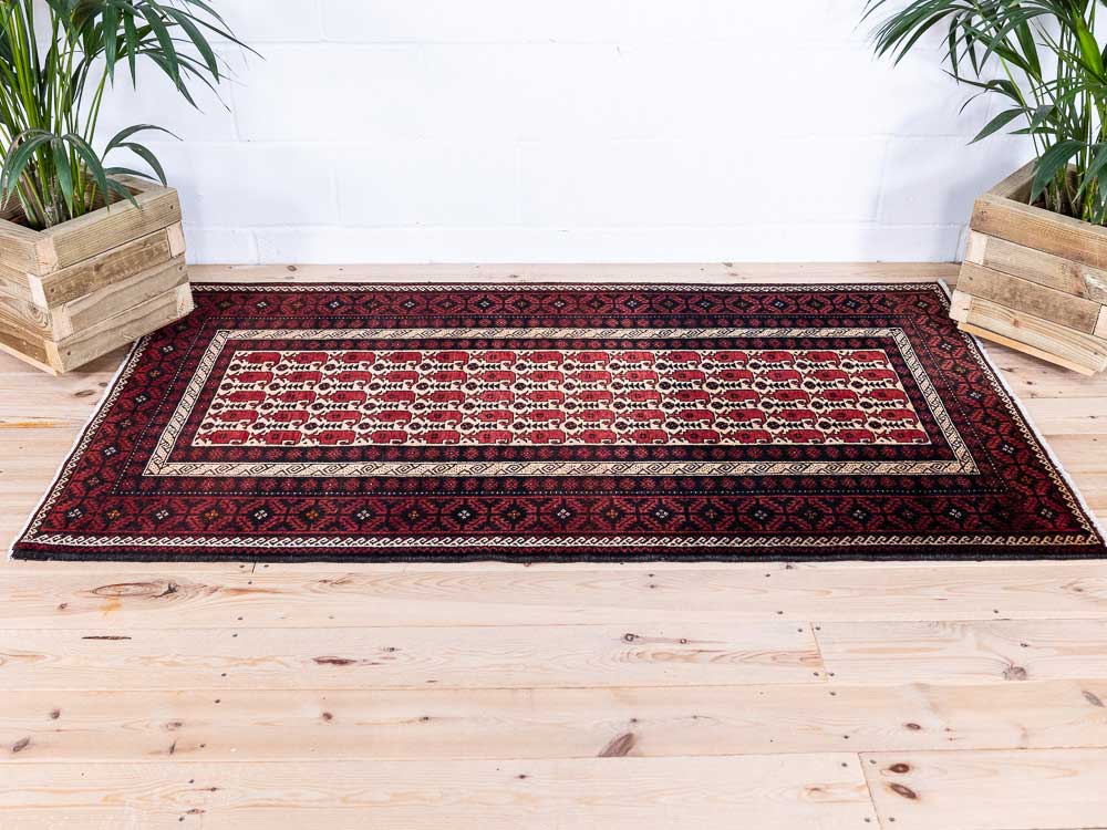 5925 Mashad Baluch Rug 104x186cm (3.5 x 6.1ft)