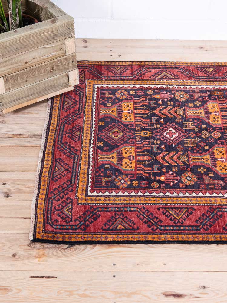 5928 Oriental Mashad Baluch Rug 101x190cm (3.3 x 6.2ft)