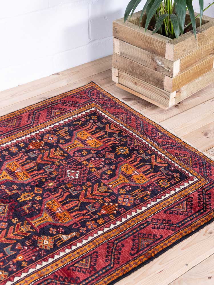 5928 Oriental Mashad Baluch Rug 101x190cm (3.3 x 6.2ft)