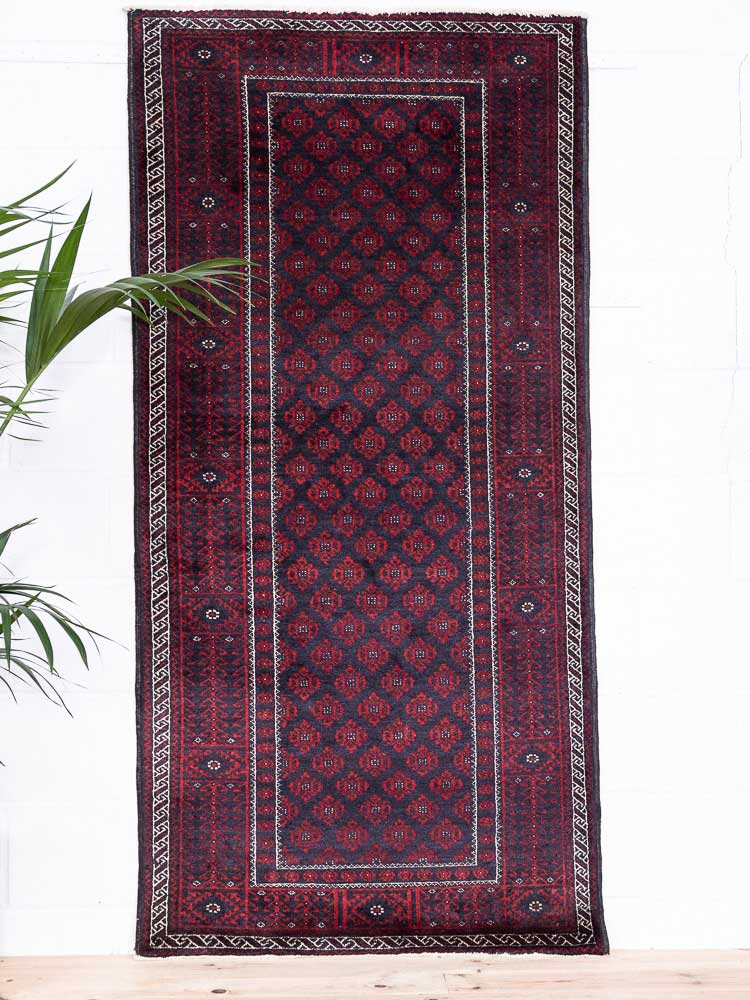 6001 Oriental Mashad Baluch Rug 98x198cm (3.2 x 6.6ft)