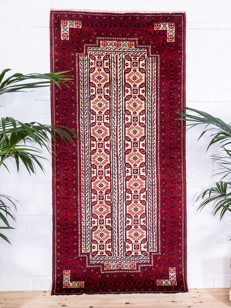 6003 Mashad Baluch Rug 96x199cm (3.1 x 6.6ft)