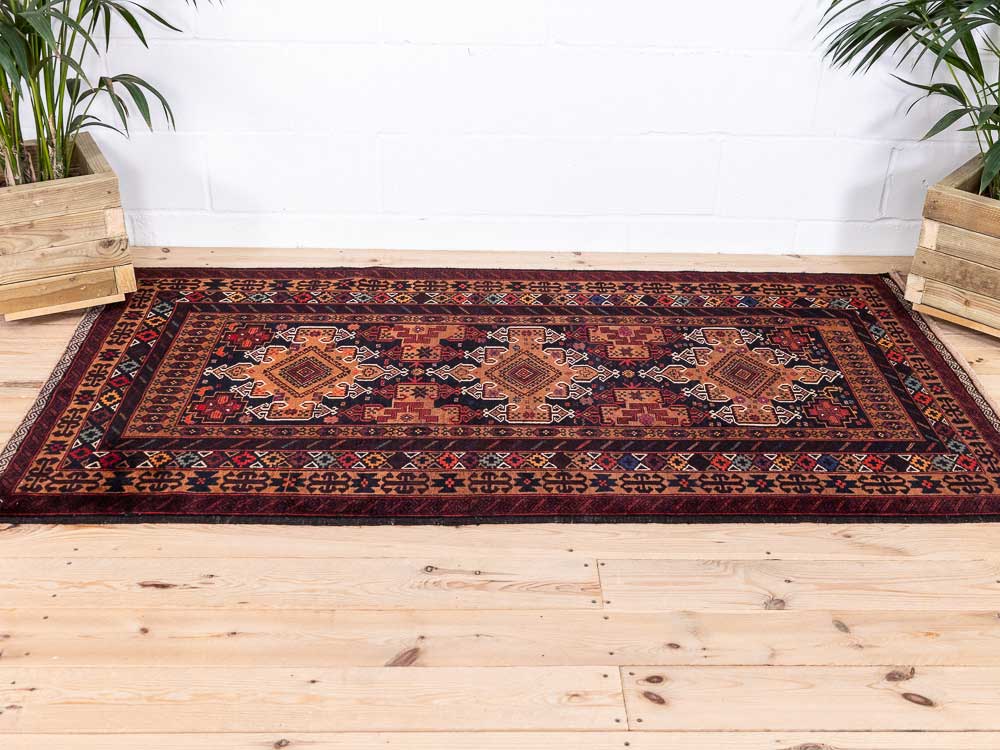 8036 Fine Afghan Herat Baluch Rug 108x201cm (3.6 x 6.7ft)