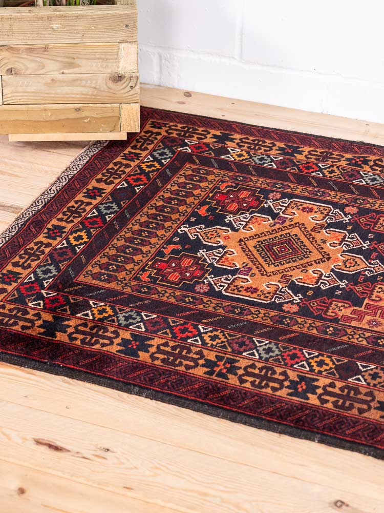 8036 Fine Afghan Herat Baluch Rug 108x201cm (3.6 x 6.7ft)