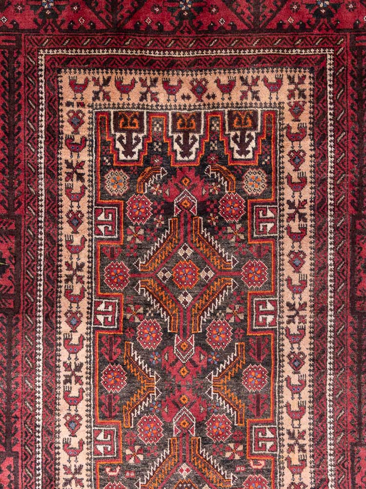 8452 Tribal Oriental Baluch Rug 99x206cm (3.3 x 6.9ft)