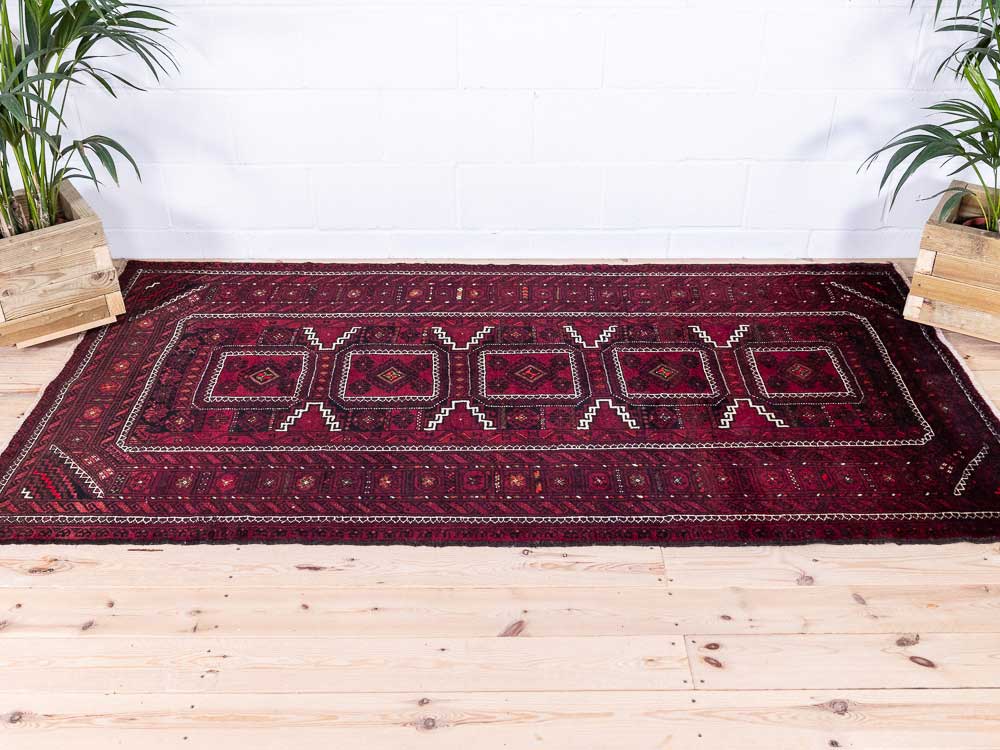 8619 Tribal Baluch Rug 127x242cm (4.2 x 7.11ft)