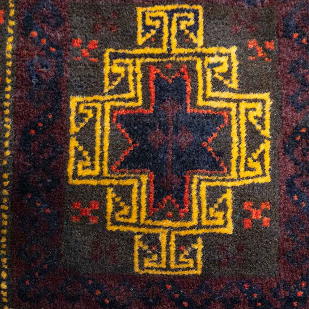 CC1545 Vintage Tribal Afghan Baluch Carpet Cushion Cover 40x41cm (1.3 x 1.4ft)
