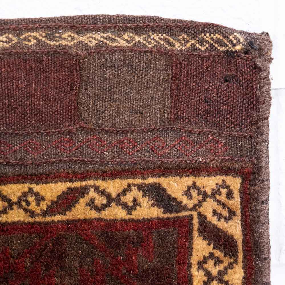 CC1549 Vintage Tribal Afghan Baluch Carpet Cushion Cover 40x40cm (1.3 x 1.3ft)