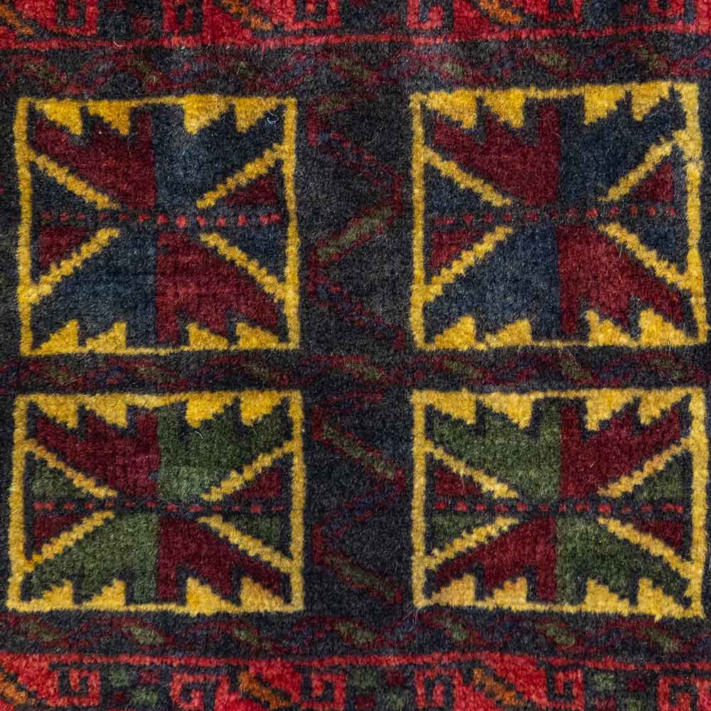 CC1550 Vintage Tribal Afghan Baluch Carpet Cushion Cover 37x43cm (1.2 x 1.5ft)