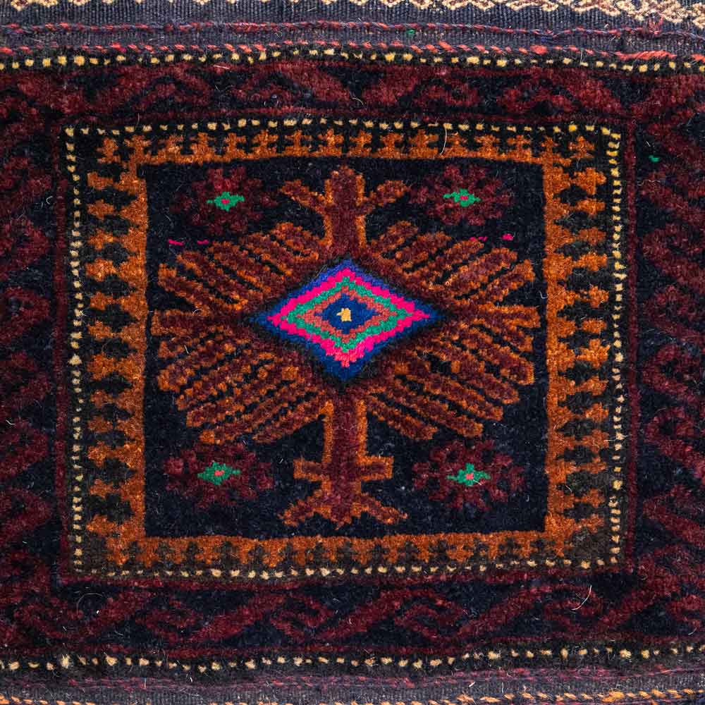 CC1551 Vintage Tribal Afghan Baluch Carpet Cushion Cover 39x41cm (1.3 x 1.4ft)