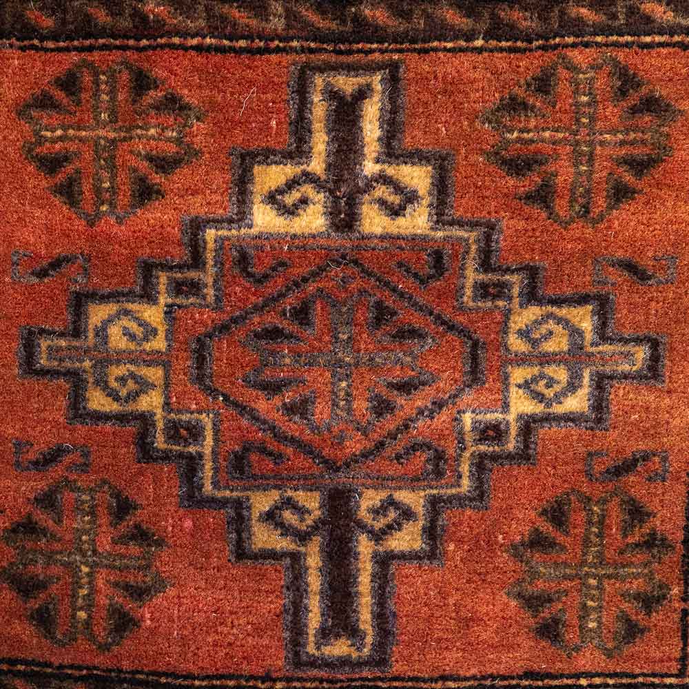 CC1552 Vintage Tribal Afghan Baluch Carpet Cushion Cover 37x37cm (1.2 x 1.2ft)