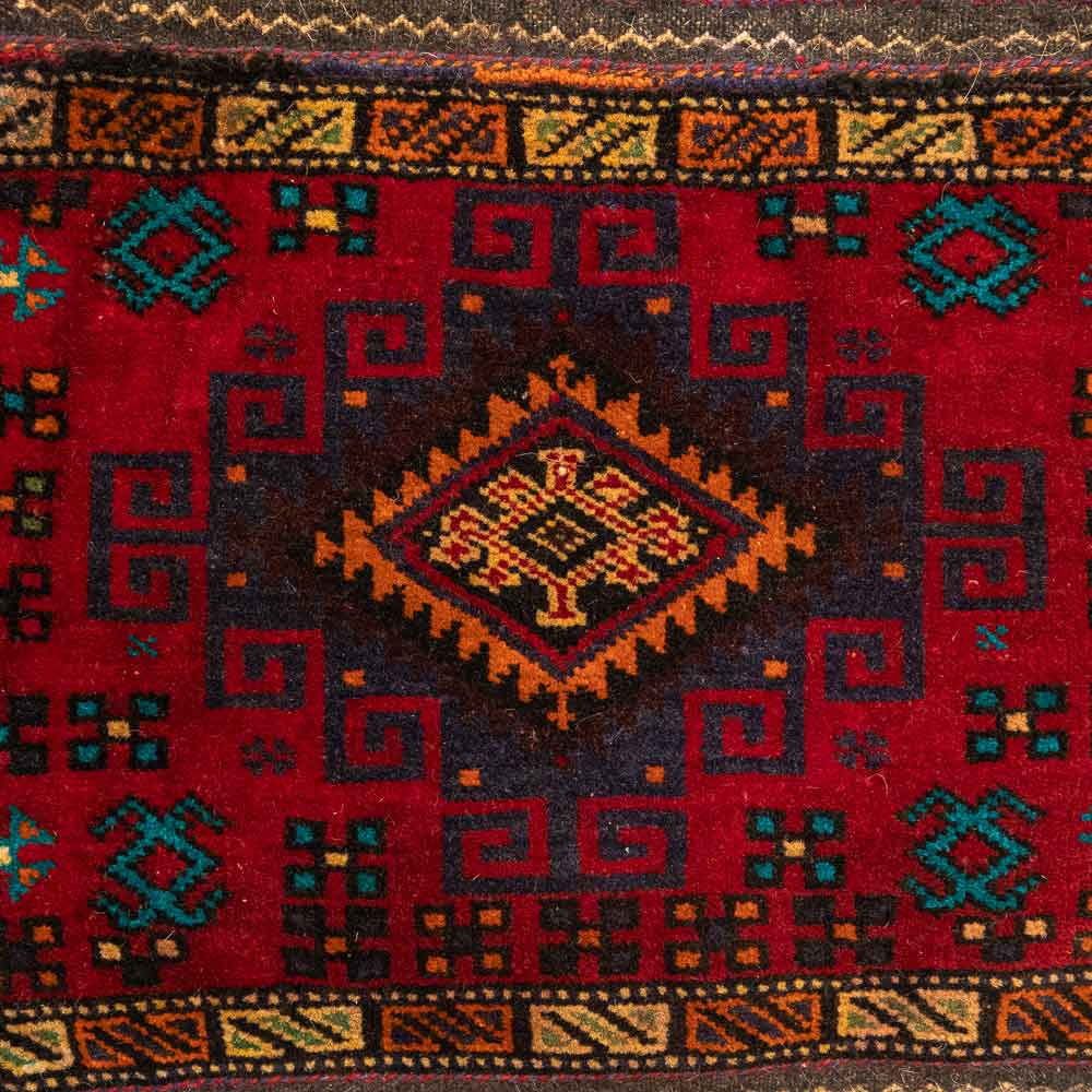 CC1555 Vintage Tribal Afghan Baluch Carpet Cushion Cover 41x53cm (1.4 x 1.9ft)