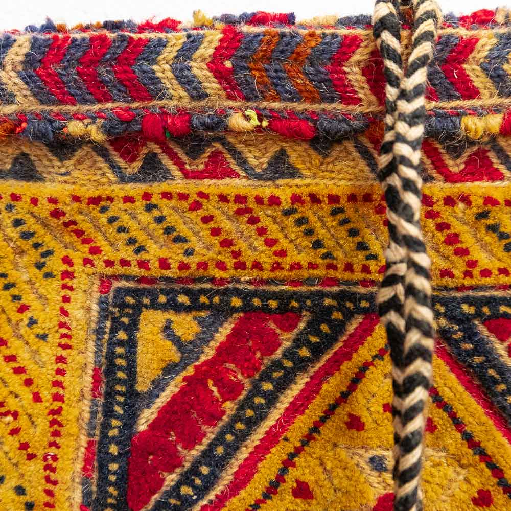 CC1564 Vintage Tribal Afghan Double Sided Baluch Carpet Cushion Cover 33x34cm (1.0 x 1.1ft)