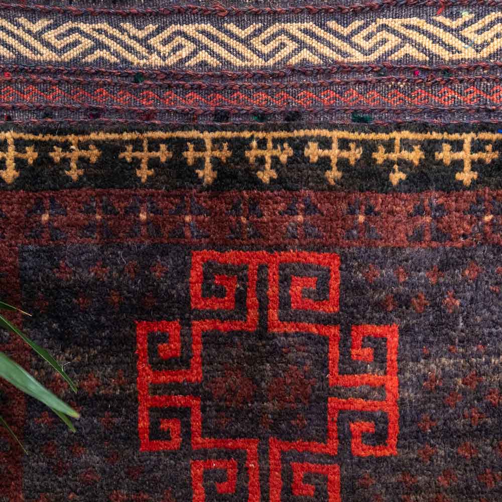 CC1569 Vintage Tribal Afghan Baluch Carpet Cushion Cover 40x46cm (1.3 x 1.6ft)