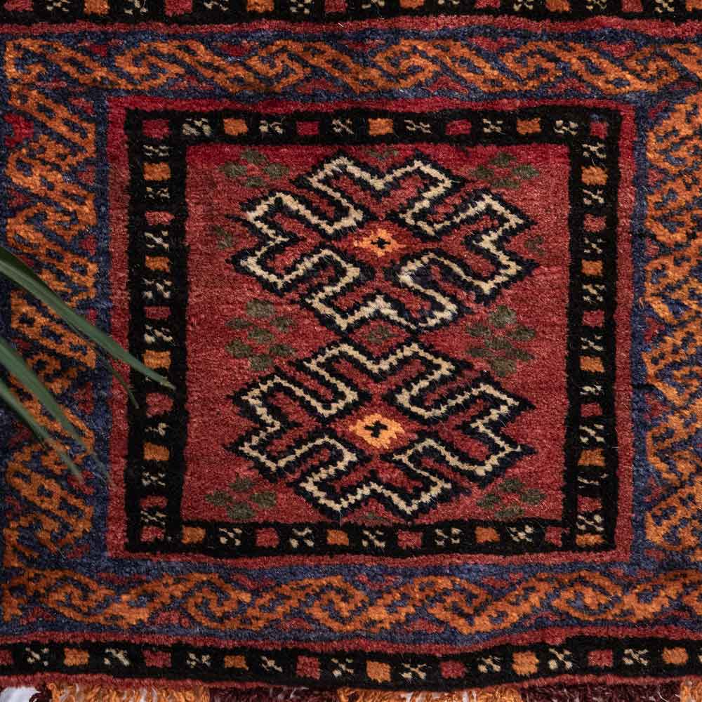 CC1572 Vintage Tribal Afghan Baluch Carpet Cushion Cover 41x48cm (1.4 x 1.7ft)