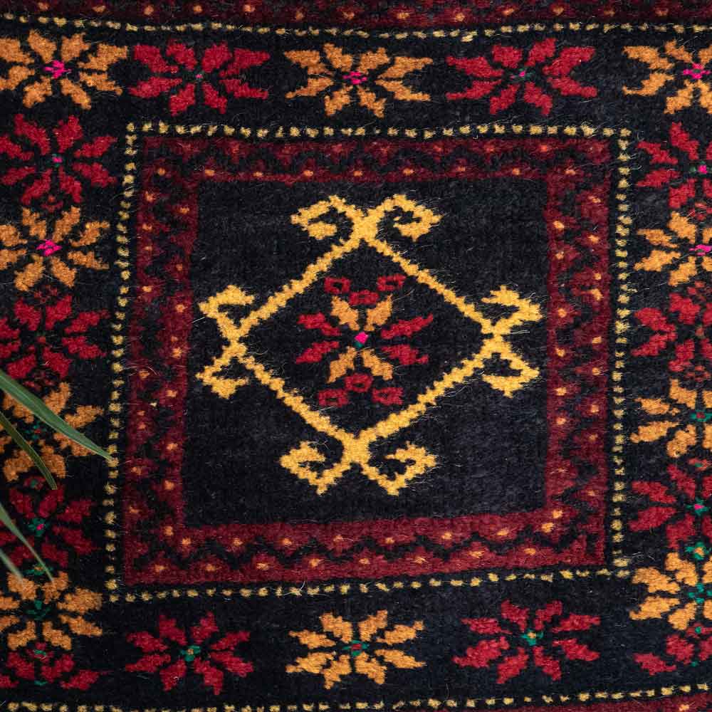 CC1576 Vintage Tribal Afghan Baluch Carpet Cushion Cover 44x45cm (1.5 x 1.5ft)