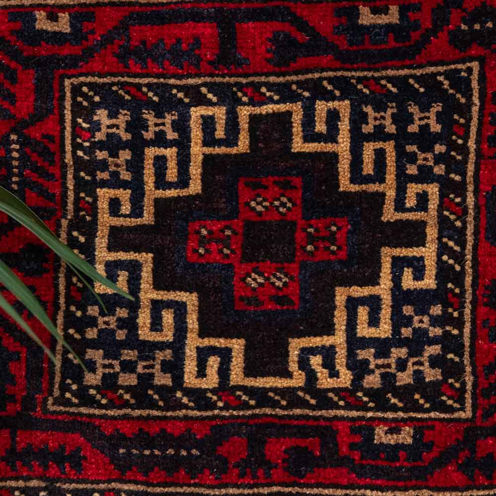 CC1578 Vintage Tribal Afghan Baluch Carpet Cushion Cover 43x48cm (1.5 x 1.7ft)