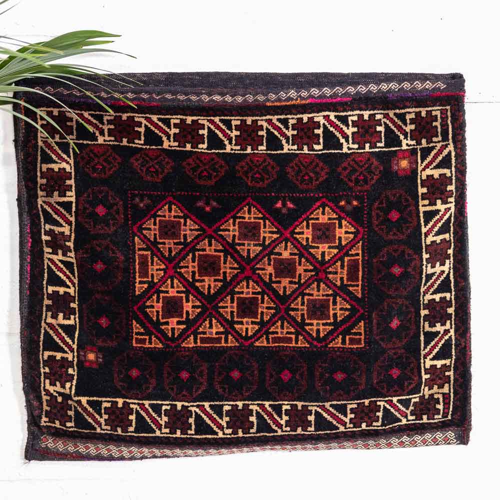 CC1580 Vintage Tribal Afghan Baluch Carpet Cushion Cover 57x69cm (1.10 x 2.3ft)