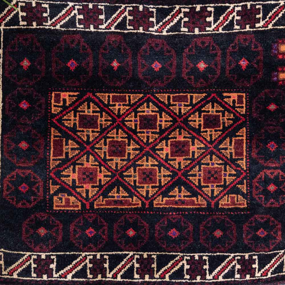 CC1582 Vintage Tribal Afghan Baluch Carpet Cushion Cover 60x72cm (1.11 x 2.4ft)