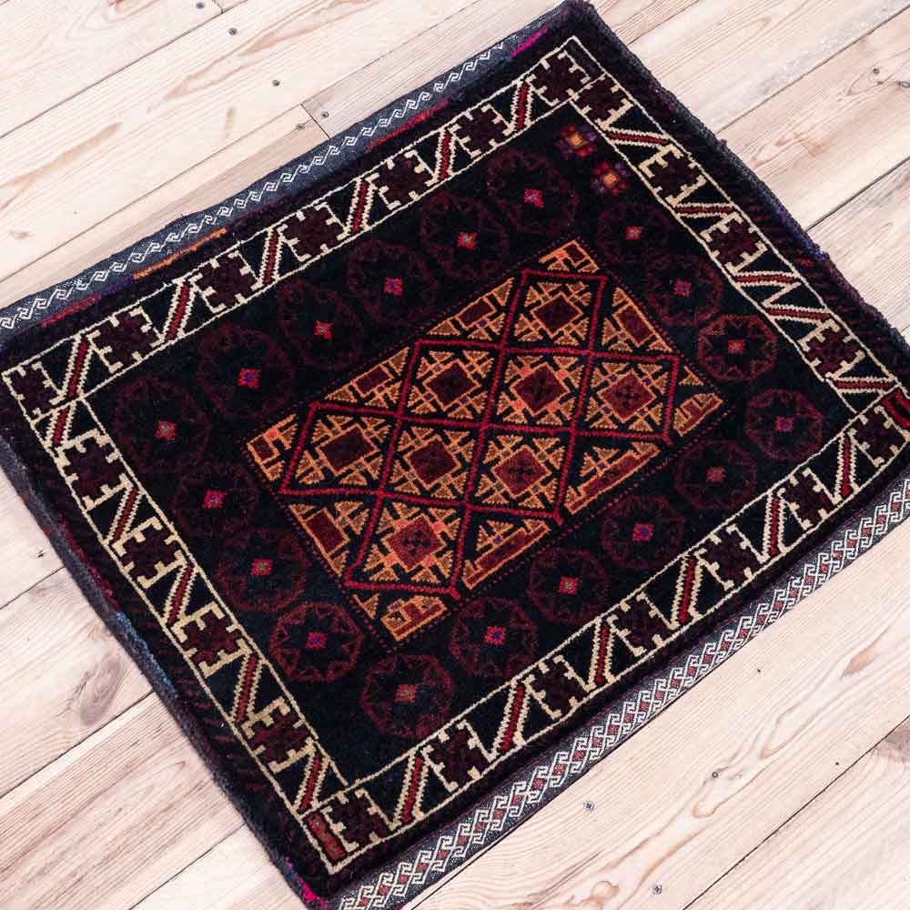 CC1582 Vintage Tribal Afghan Baluch Carpet Cushion Cover 60x72cm (1.11 x 2.4ft)