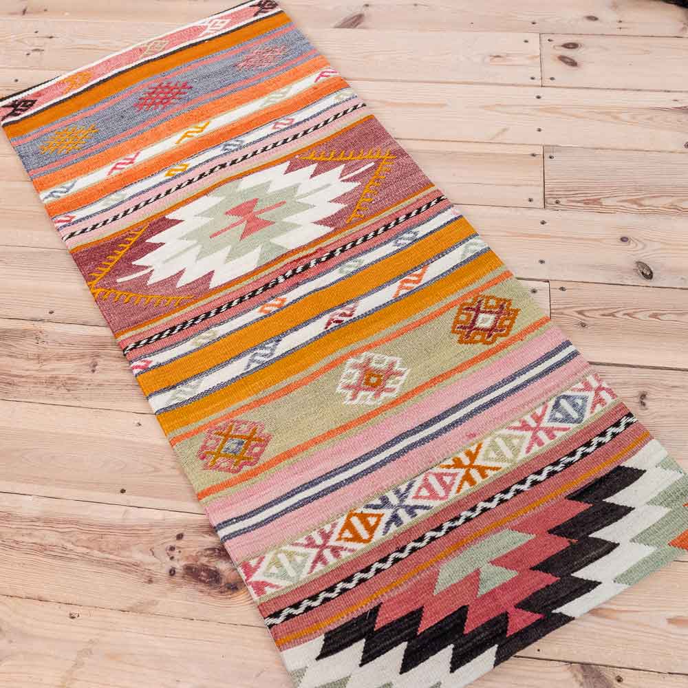 KC2472 Large Long Turkish Kilim Bolster Cushion Cover 54x117cm