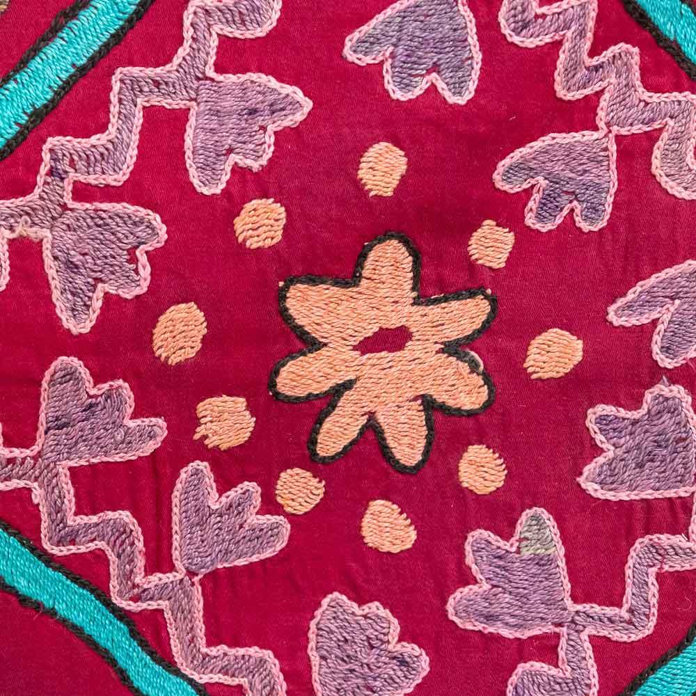 SC719 Uzbek Embroidered Suzani Cushion Cover 30x55cm