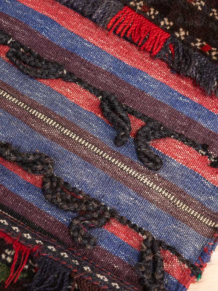 TT600 Afghan Baluch Carpet Saddlebag 65x137cm