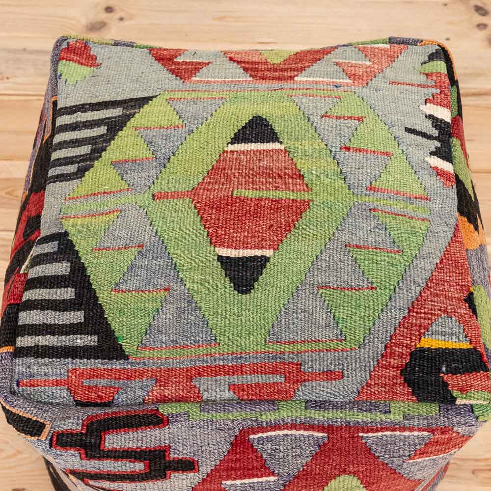 Turkish Kilim Pouf Seat