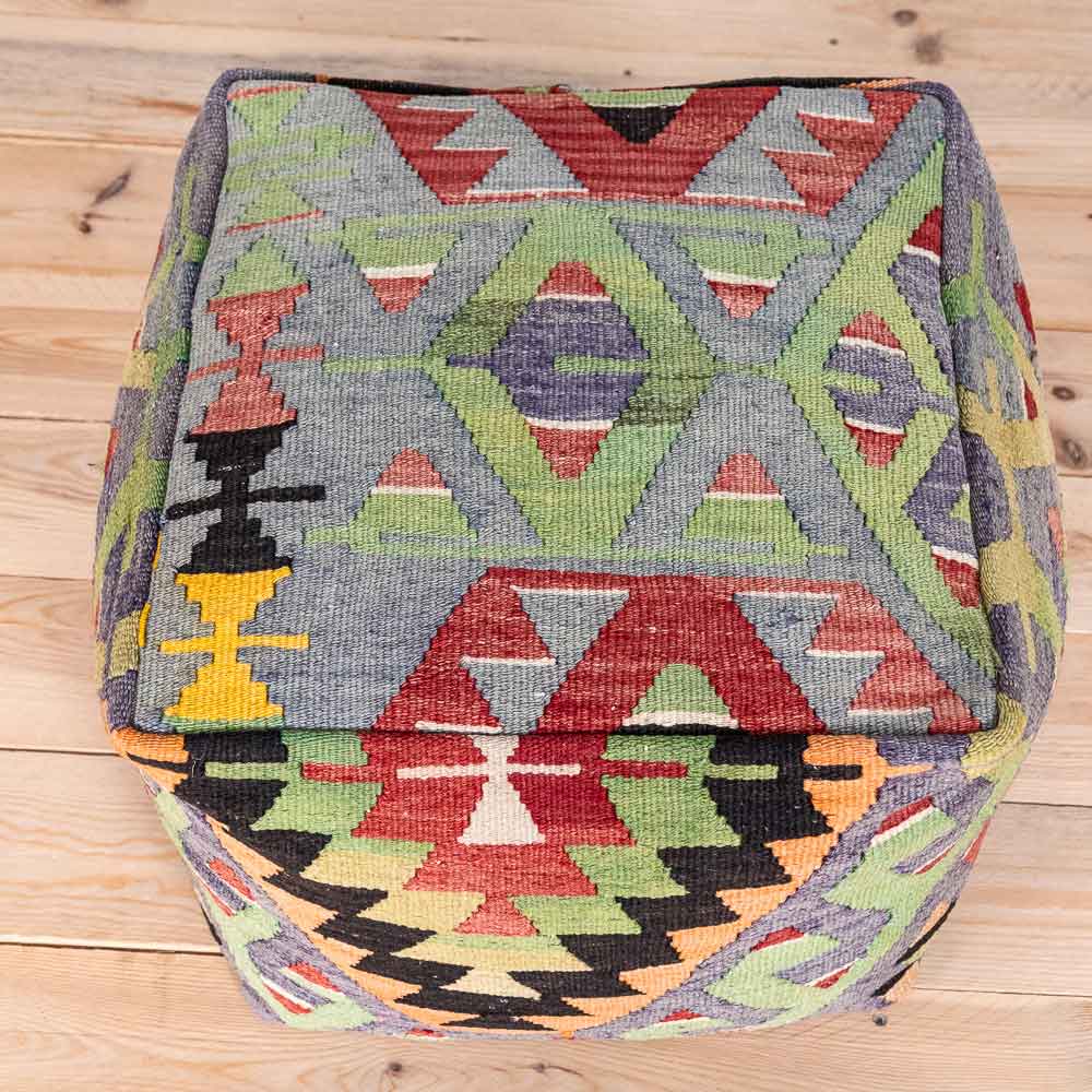 Turkish Kilim Pouf Seat