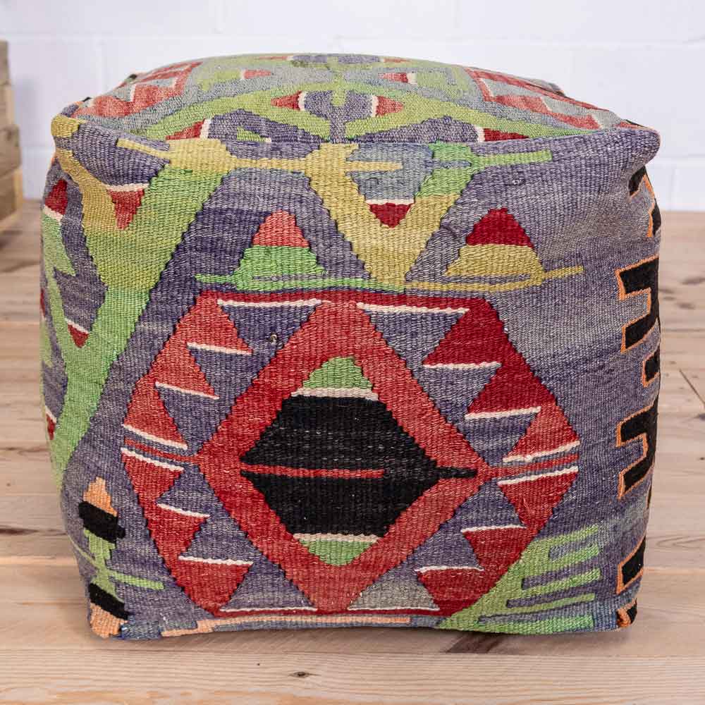 Turkish Kilim Pouf Seat