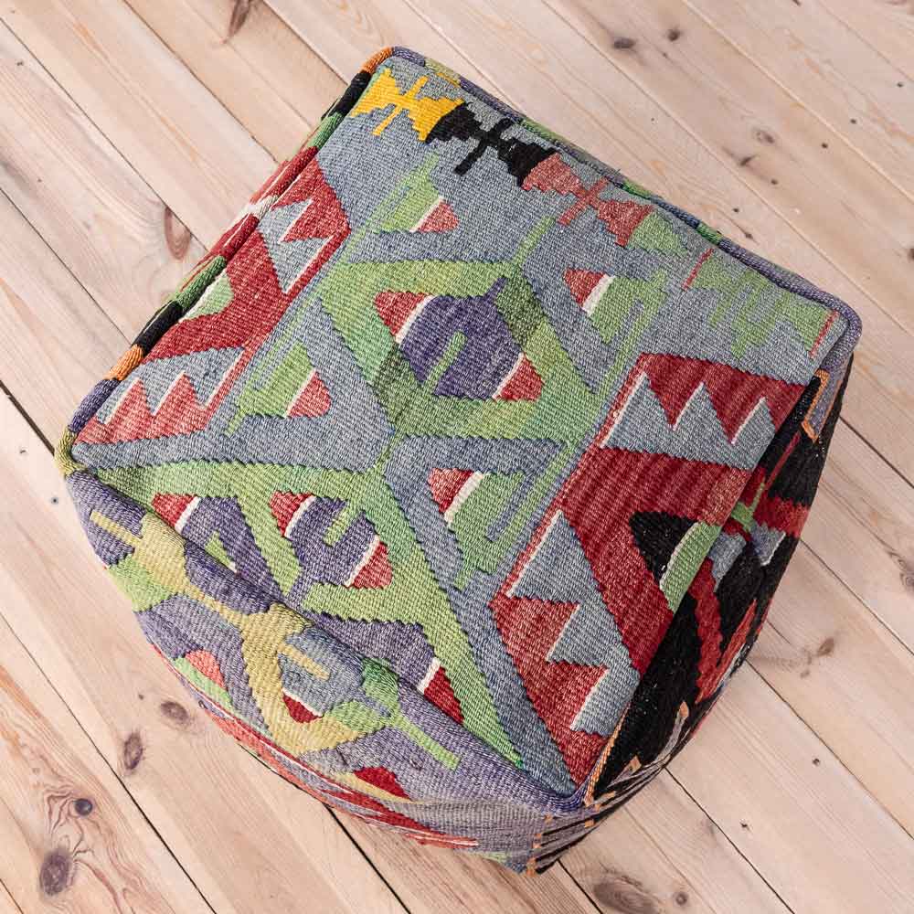 Turkish Kilim Pouf Seat