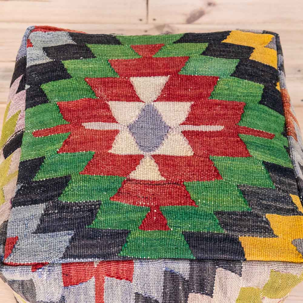 Turkish Kilim Pouf Seat