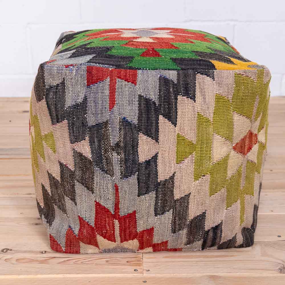 Turkish Kilim Pouf Seat