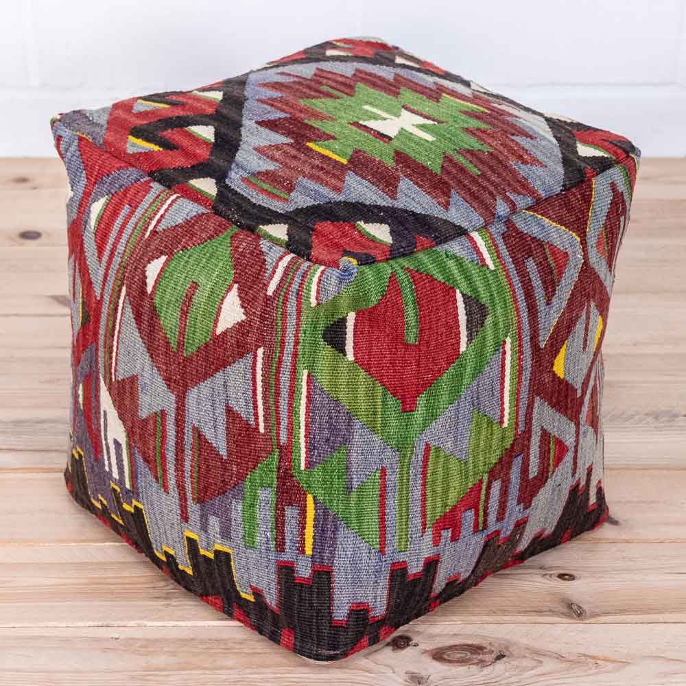 Turkish Kilim Pouf Seat