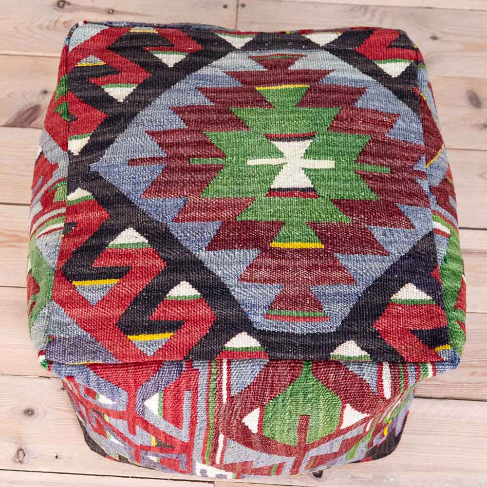 Turkish Kilim Pouf Seat