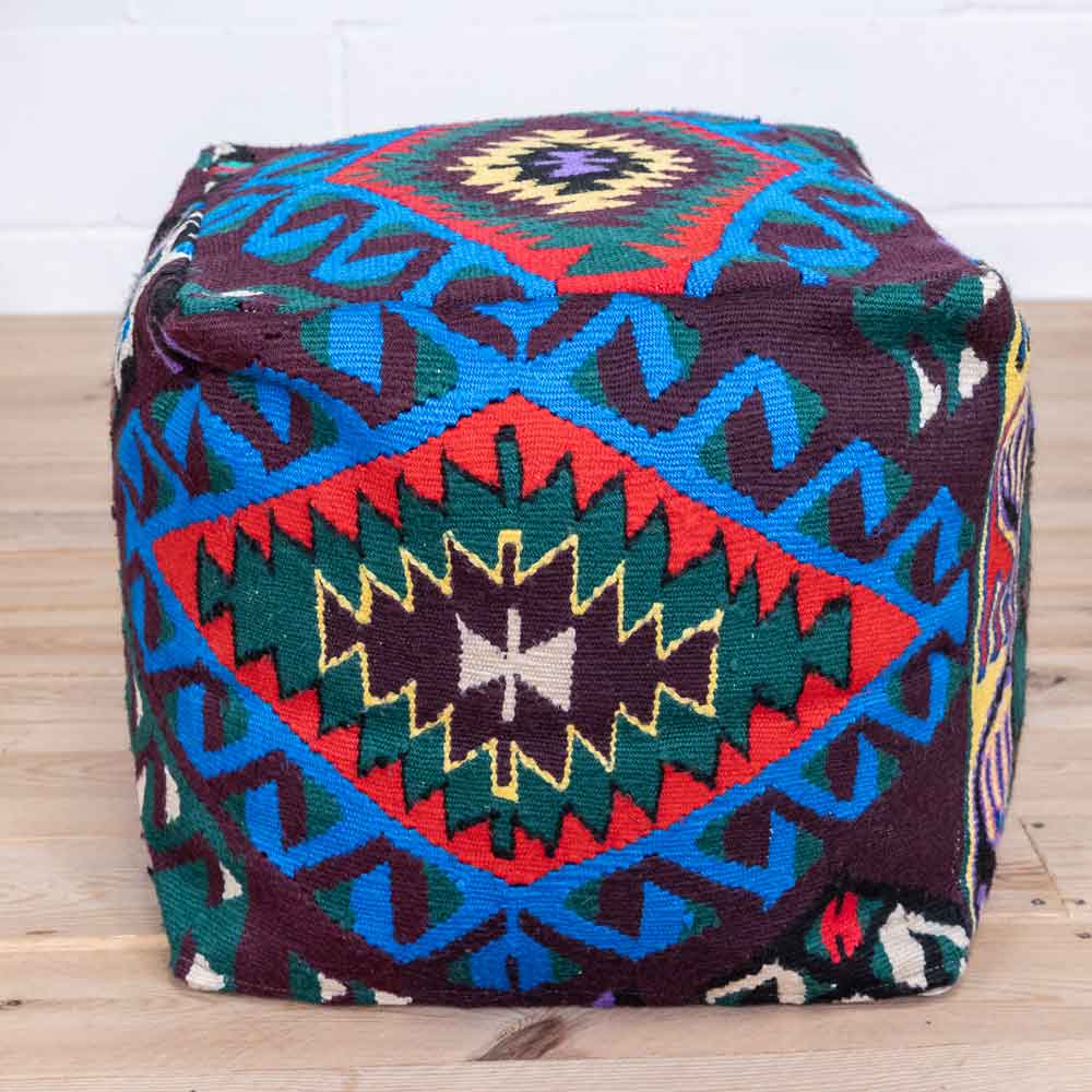 Turkish Kilim Pouf Seat