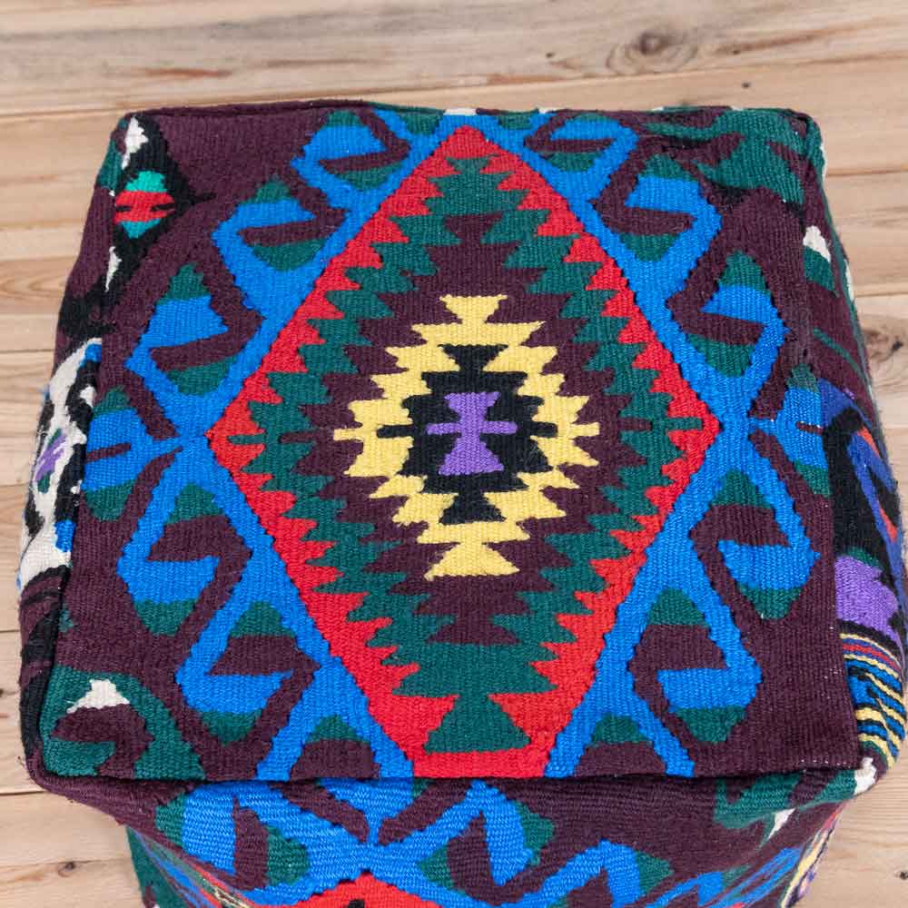 Turkish Kilim Pouf Seat