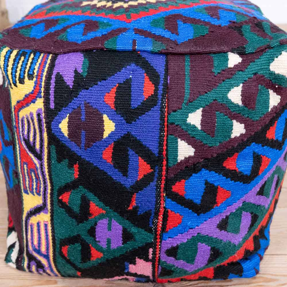 Turkish Kilim Pouf Seat