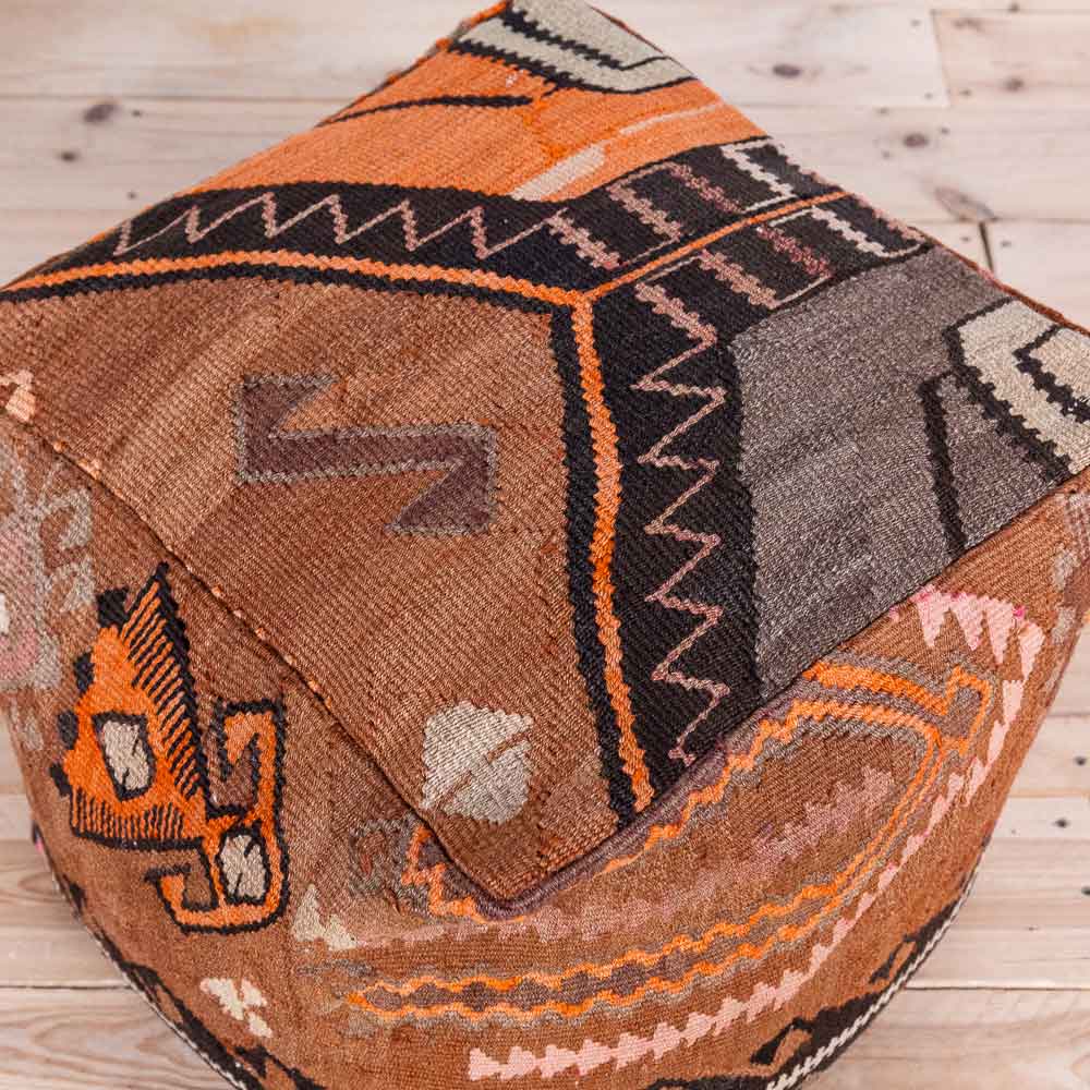 Turkish Kilim Pouf Seat