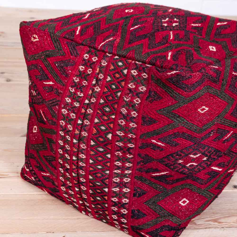 Turkoman Kilim Pouf Seat